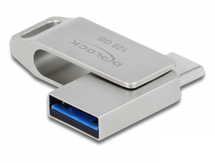 DeLOCK Chiavetta USB 5 Gbps USB-C + Tipo-A da 128 GB - Alloggiamento