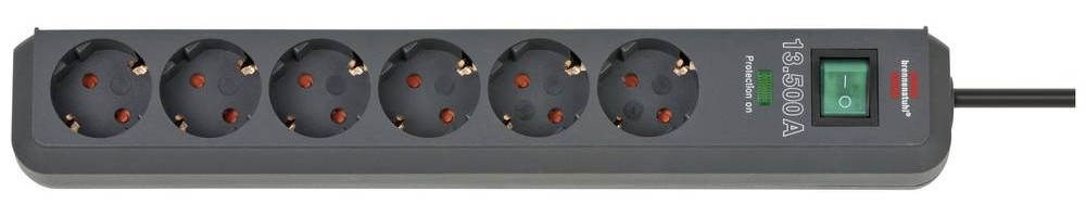 Brennenstuhl 1159710 power strip with Schalter 6fach anthracite