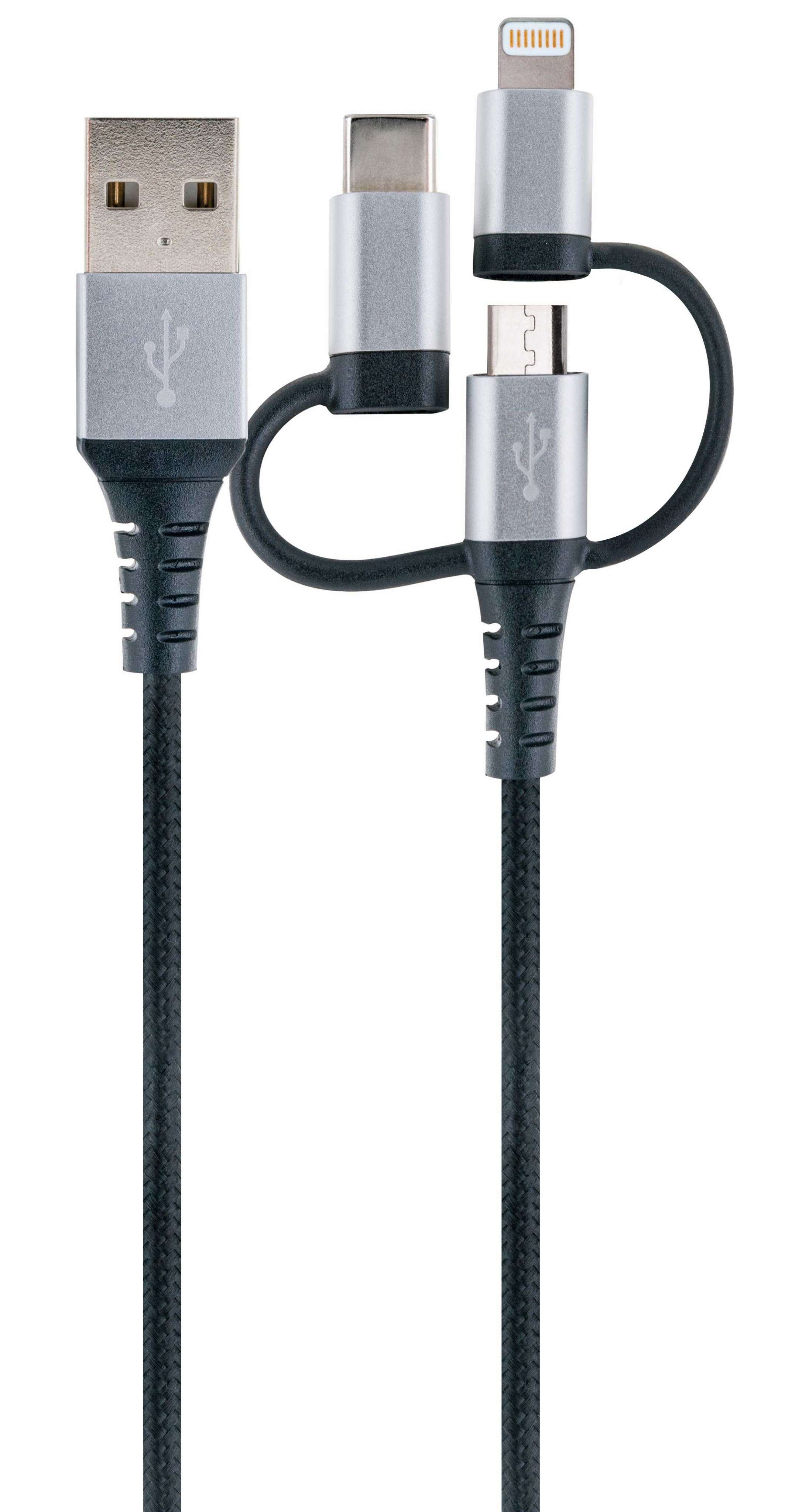 Schwaiger LKU 100 câble USB USB 2.0 1,5 m USB A Micro-USB B Noir,