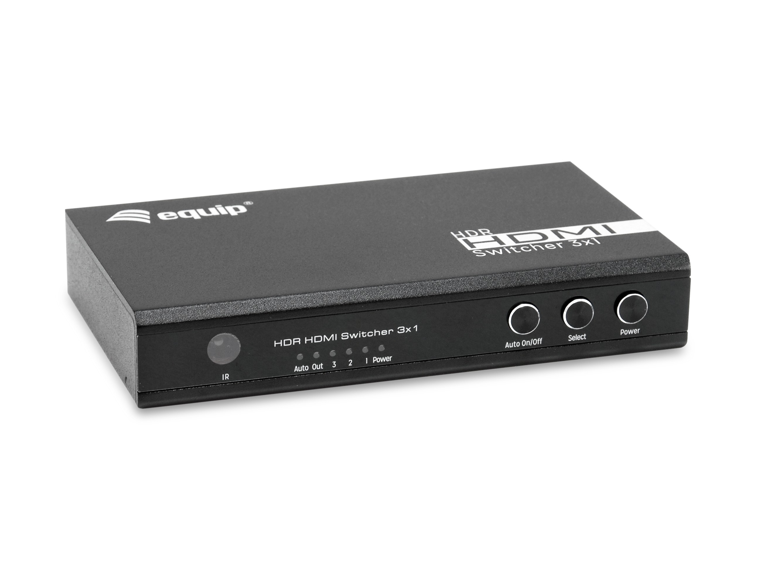 Equip 332725 video switch HDMI - Equip 332725, HDMI, Aluminium, Black,