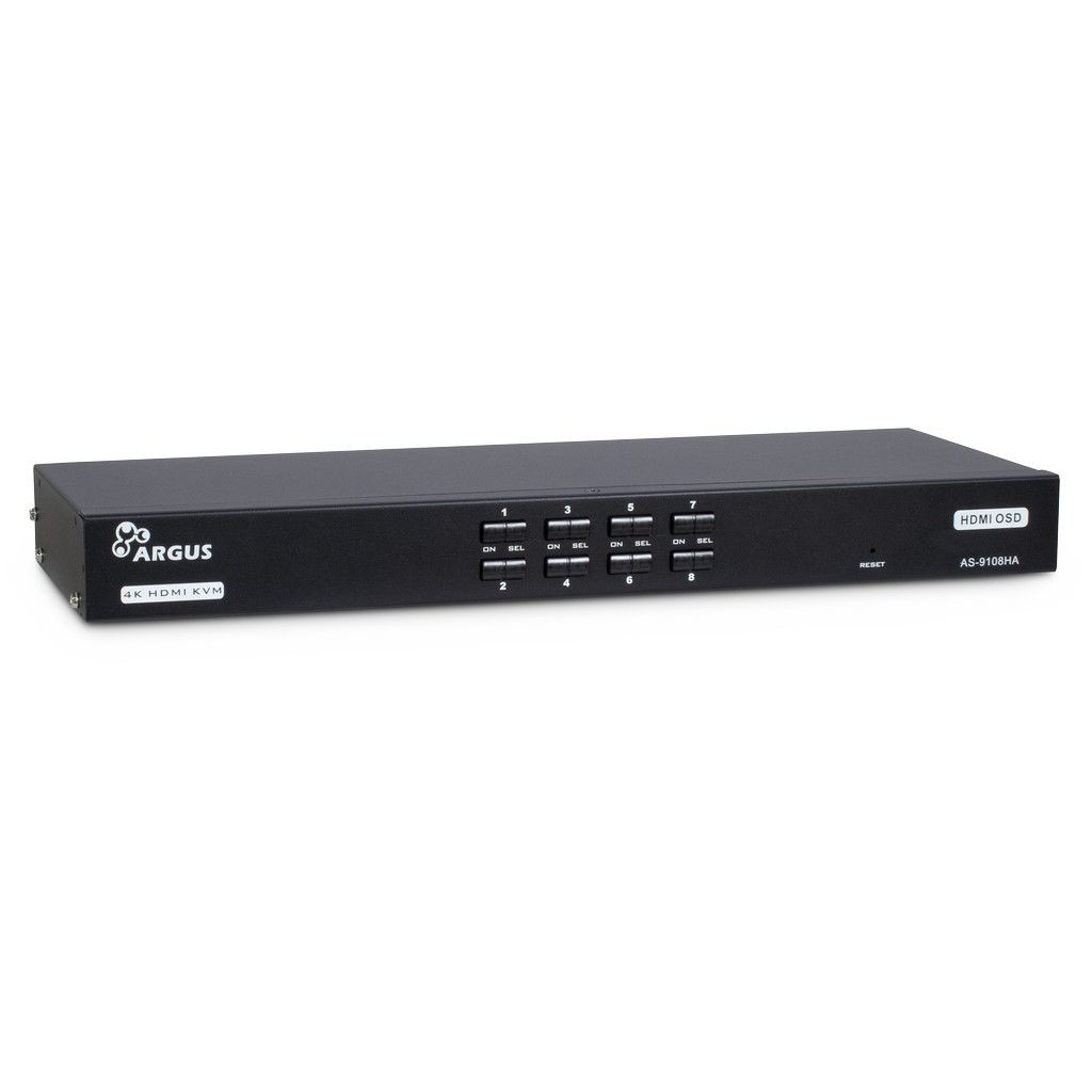 Inter-Tech AS-9108HA interruptor KVM Montaje en rack Negro - Inter-