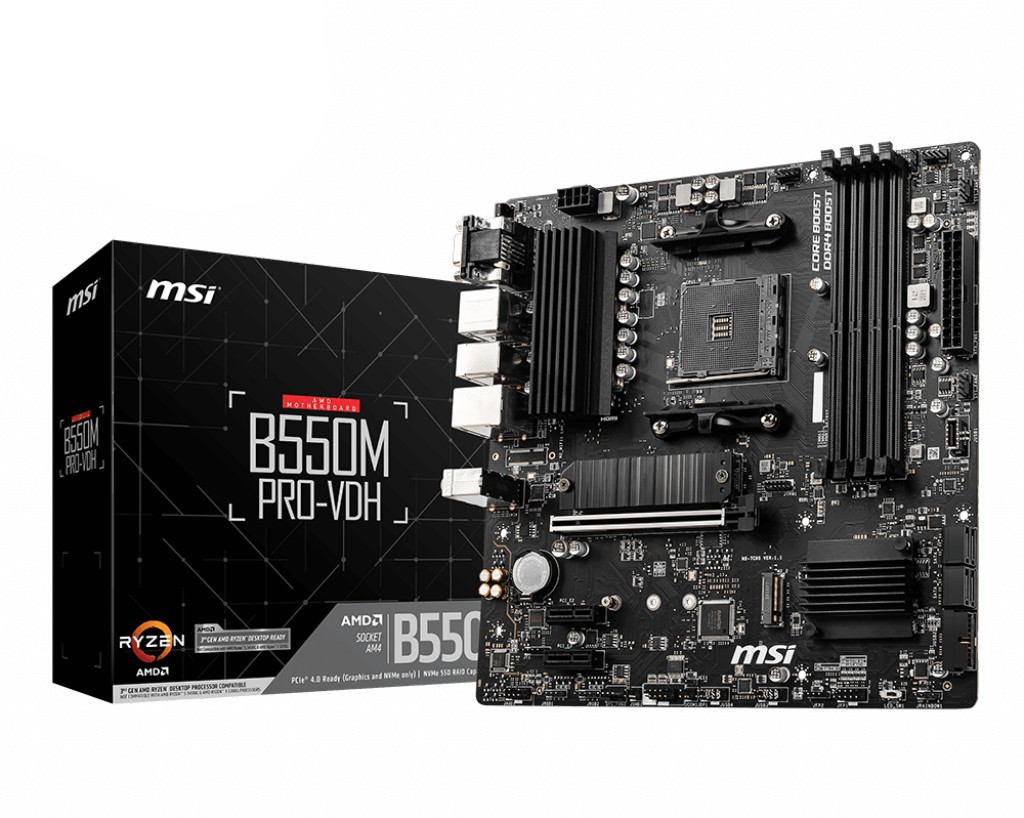 MSI B550M Pro-VDH (B550.AM4.mATX.AMD)