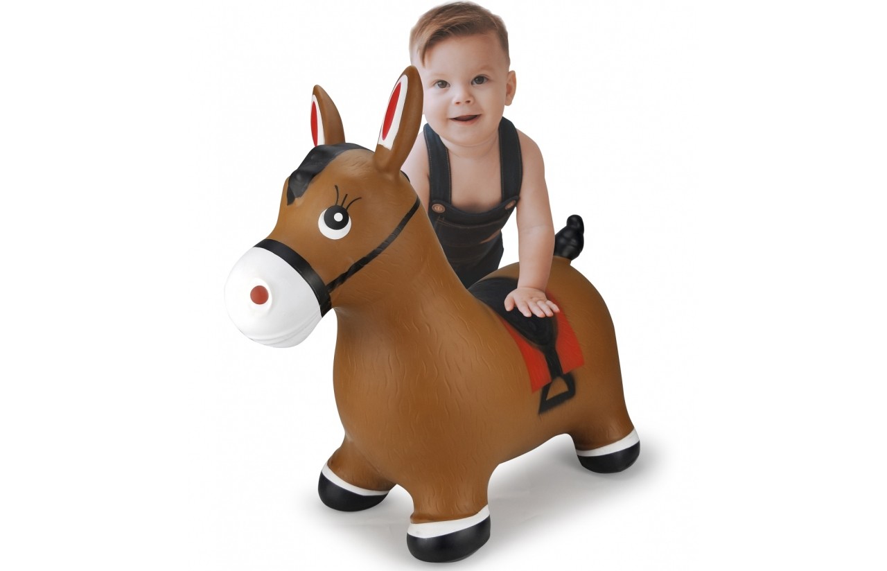 Jamara Hopping animal horse brown with pump Animals - Jamara Hopping
