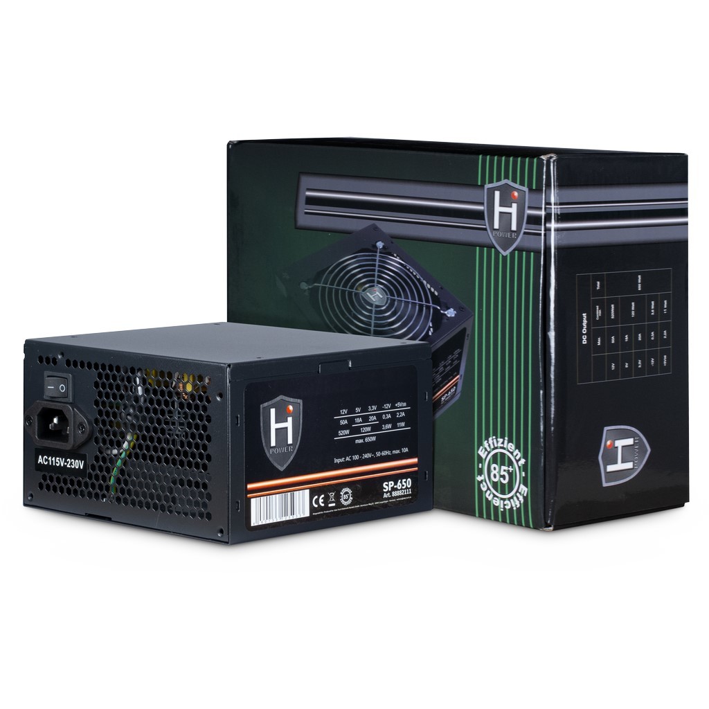 Inter-Tech HIPOWER SP-650 power supply unit 650 W 20+4 pin ATX ATX
