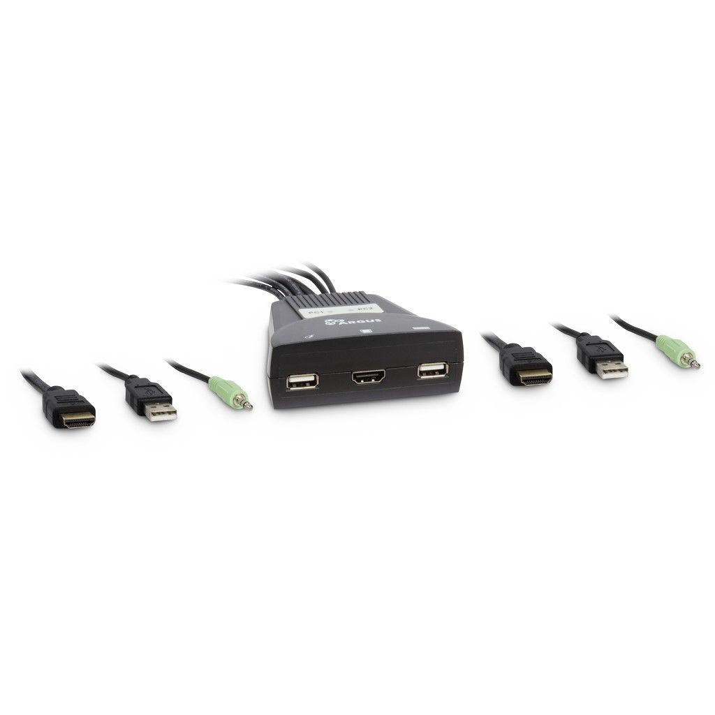 Inter-Tech KVM Switch LS-21HA HDMI, 2 Port, Kunststoff retail