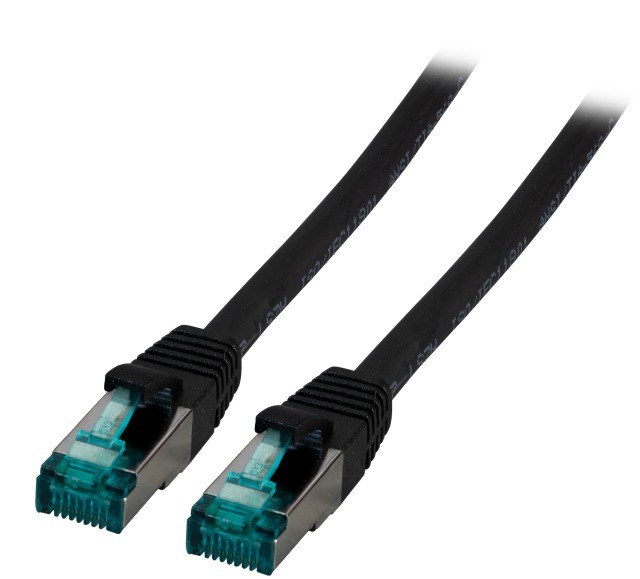 EFB RJ45 Patchkabel S/FTP Cat.6A LSZH 25.00m schwarz