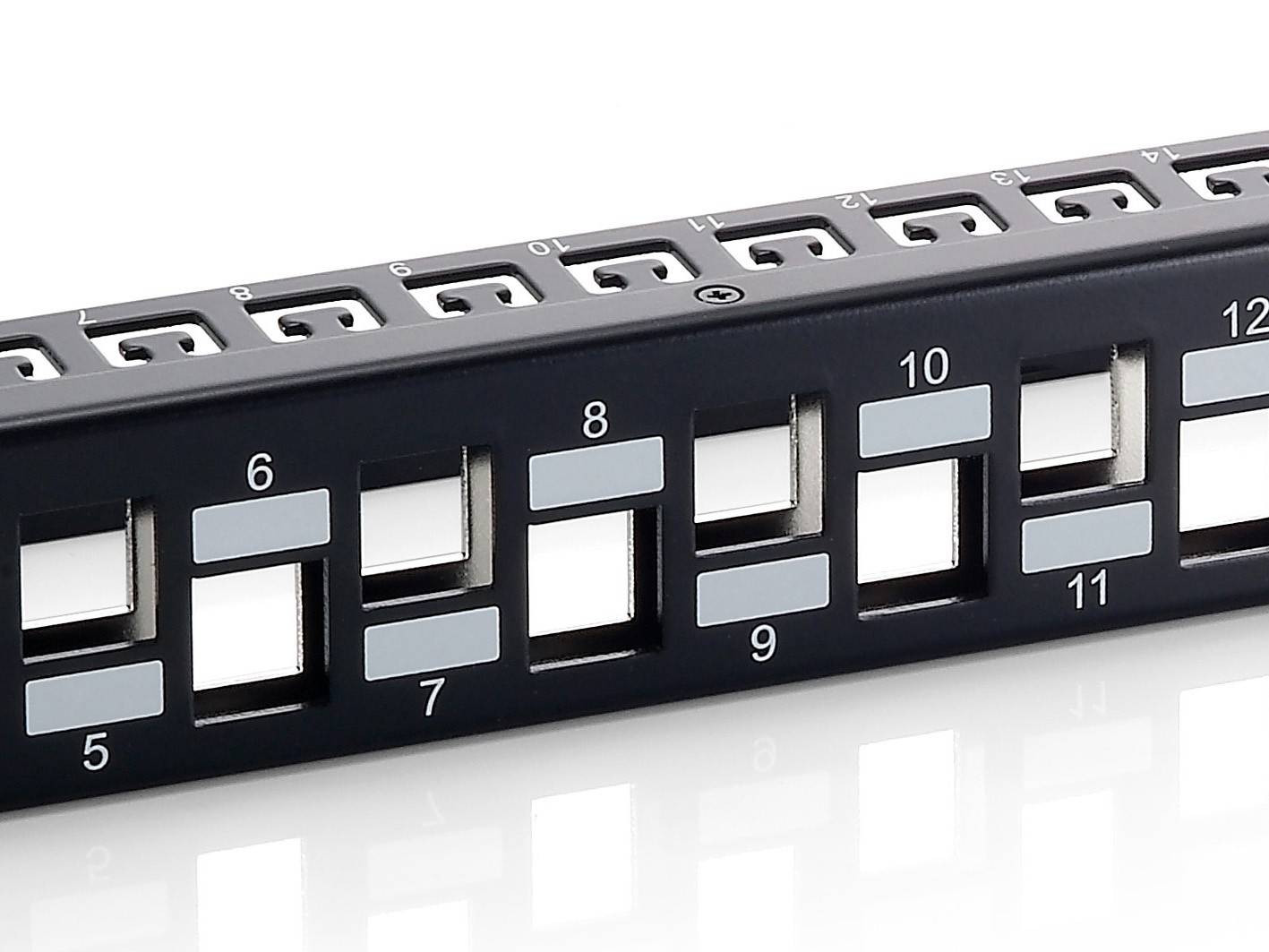 Sotel | Equip 24-Port Keystone Cat.6A Shielded Patch Panel, Black