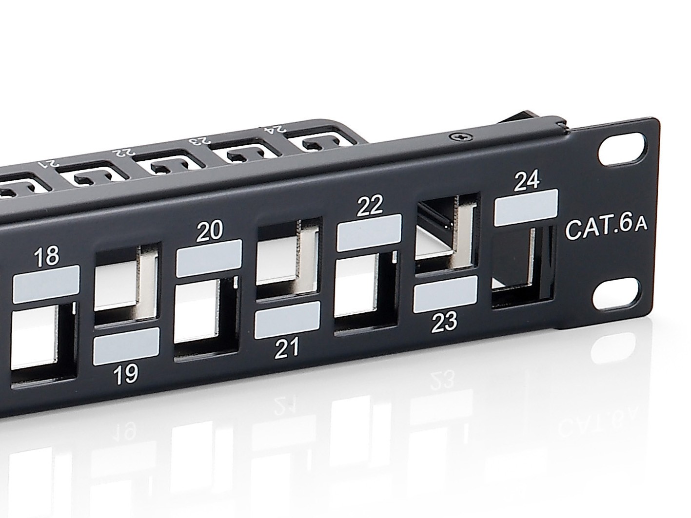 Sotel | Equip 24-Port Keystone Cat.6A Shielded Patch Panel, Black