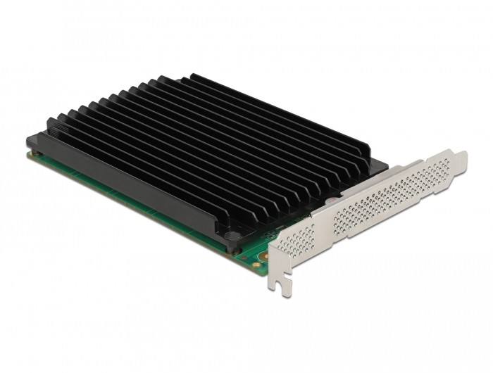 DELOCK PCI Expr x16 Karte > 4x int NVMe M.2 Key M Kühlkörper