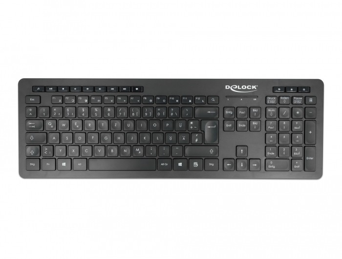 Delock USB Tastatur 2,4 GHz kabellos schwarz - Lautlos