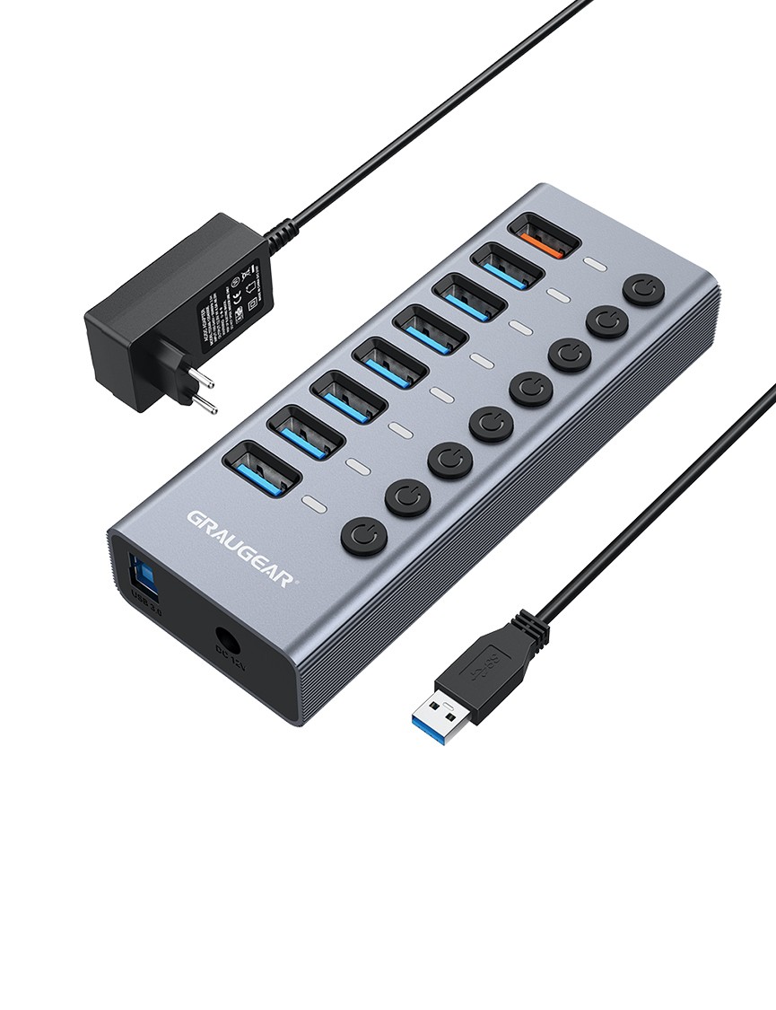 GRAUGEAR G-HUB71-A interface hub USB 3.2 Gen 1 (3.1 Gen 1) Type-A