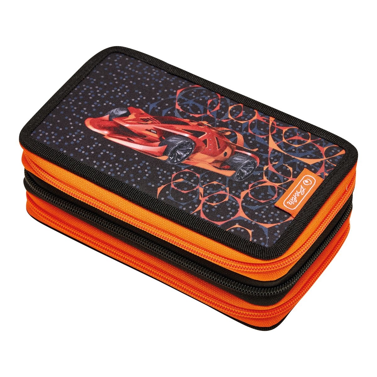 Herlitz 50038794 pencil case Soft pencil case Polyester Black, Orange