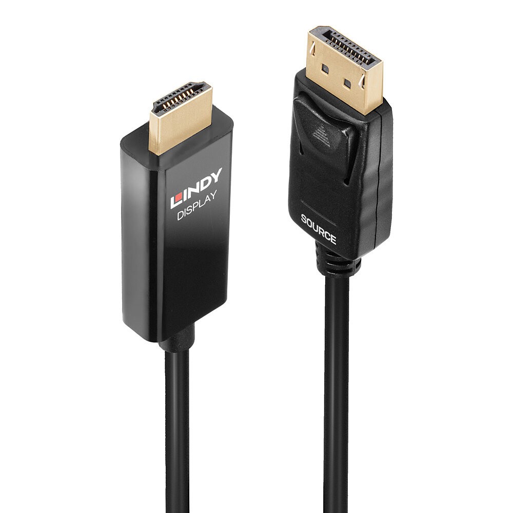Lindy 5m DP to HDMI Adapter Cable with HDR - Lindy 5m DP to HDMI