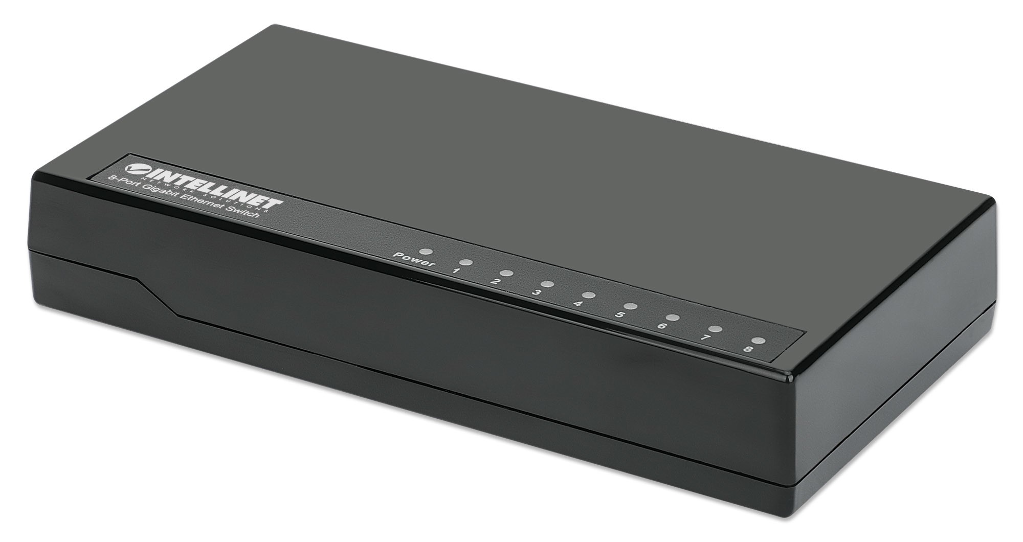 Intellinet 8-Port Gigabit Ethernet Switch, Desktop Size, Plastic,