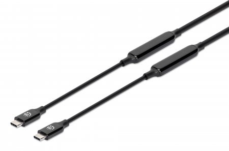 Manhattan USB-C to USB-C Cable, 5m, Active, Male to Male, Black, 10