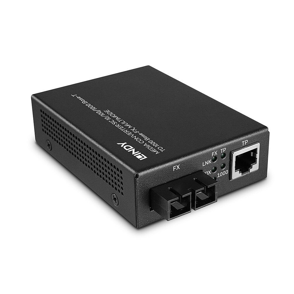 Lindy 25119 network media converter 850 nm Multi-mode Black - Lindy