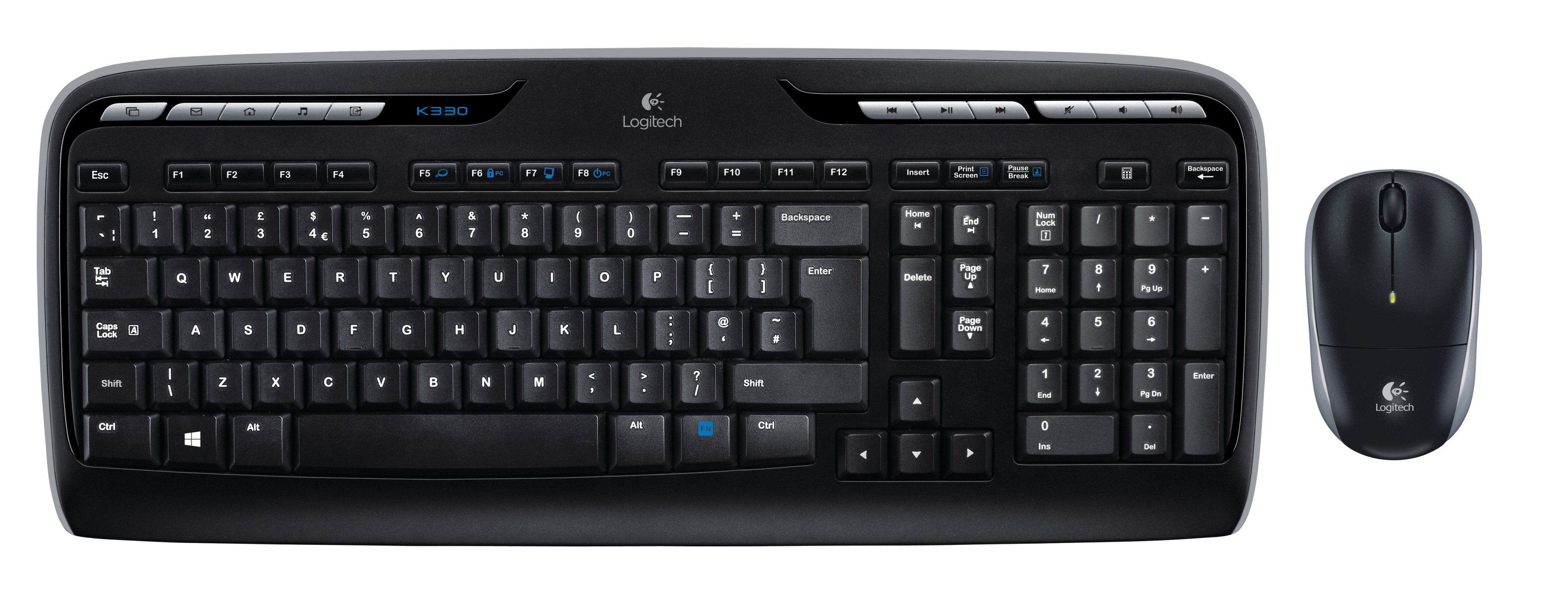 Logitech Desktop MK330 Wireless Black - US Layout
