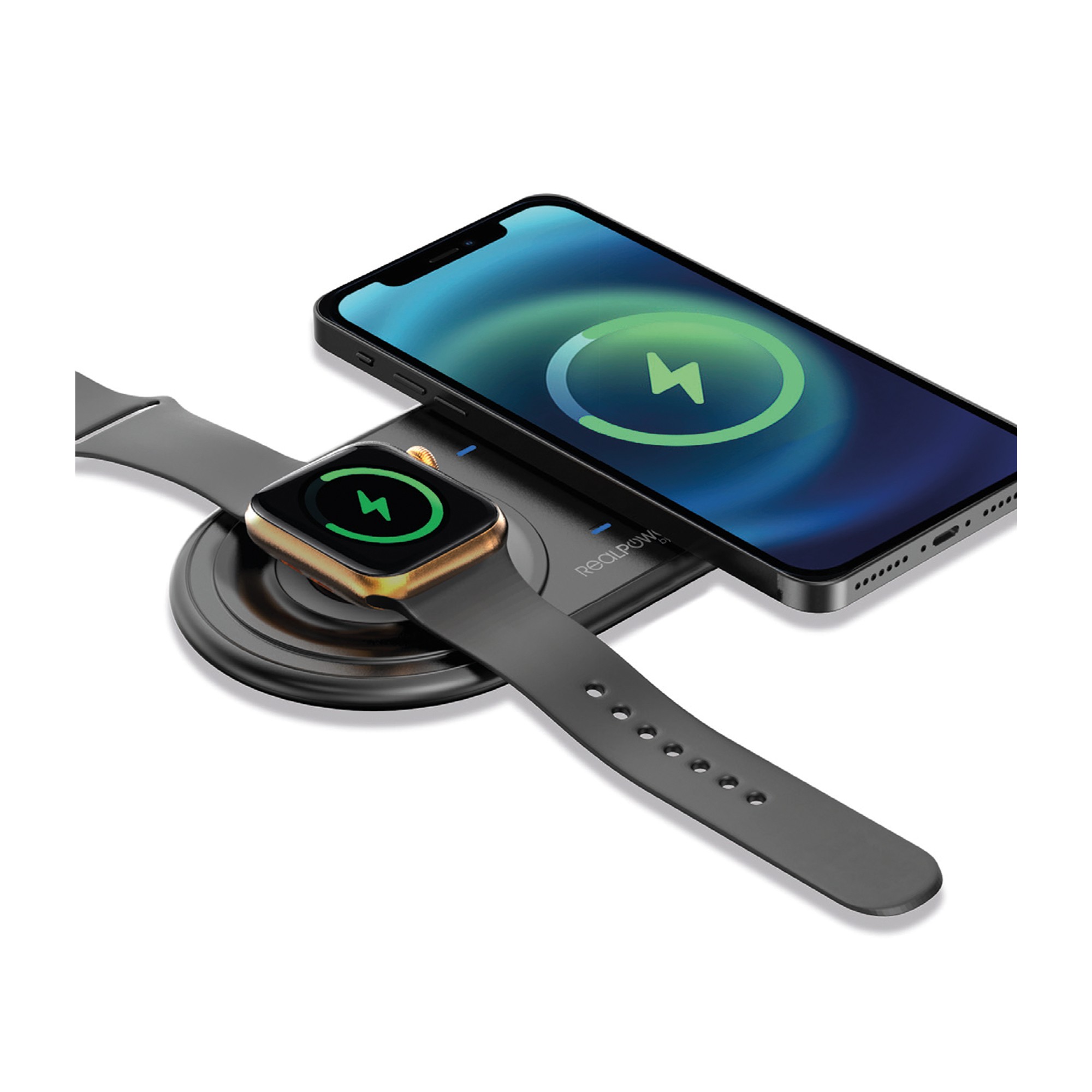 RealPower ChargeAIR Duo Smartphone, Smartwatch Black USB Indoor -