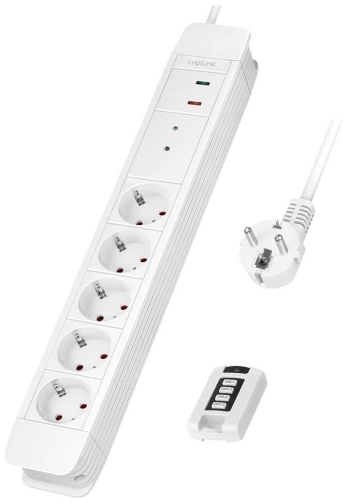LogiLink LPS402 Funk-power strip white Schutzkontakt 1 pc(s)
