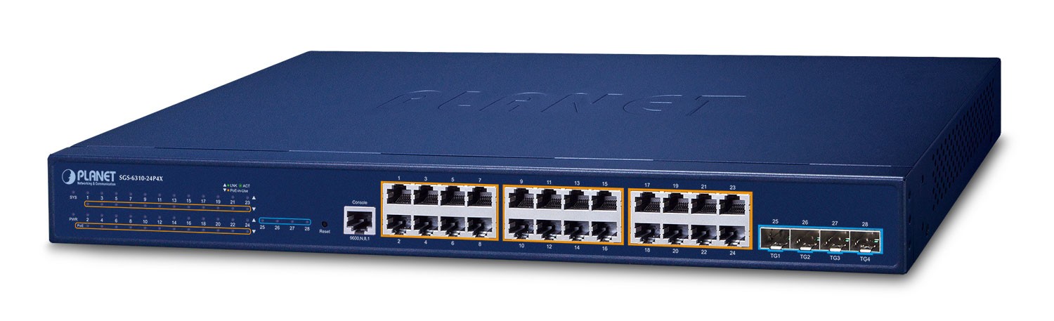 PLANET Layer 3 24-Port 10/100/1000T Managed L3 Gigabit Ethernet (10/
