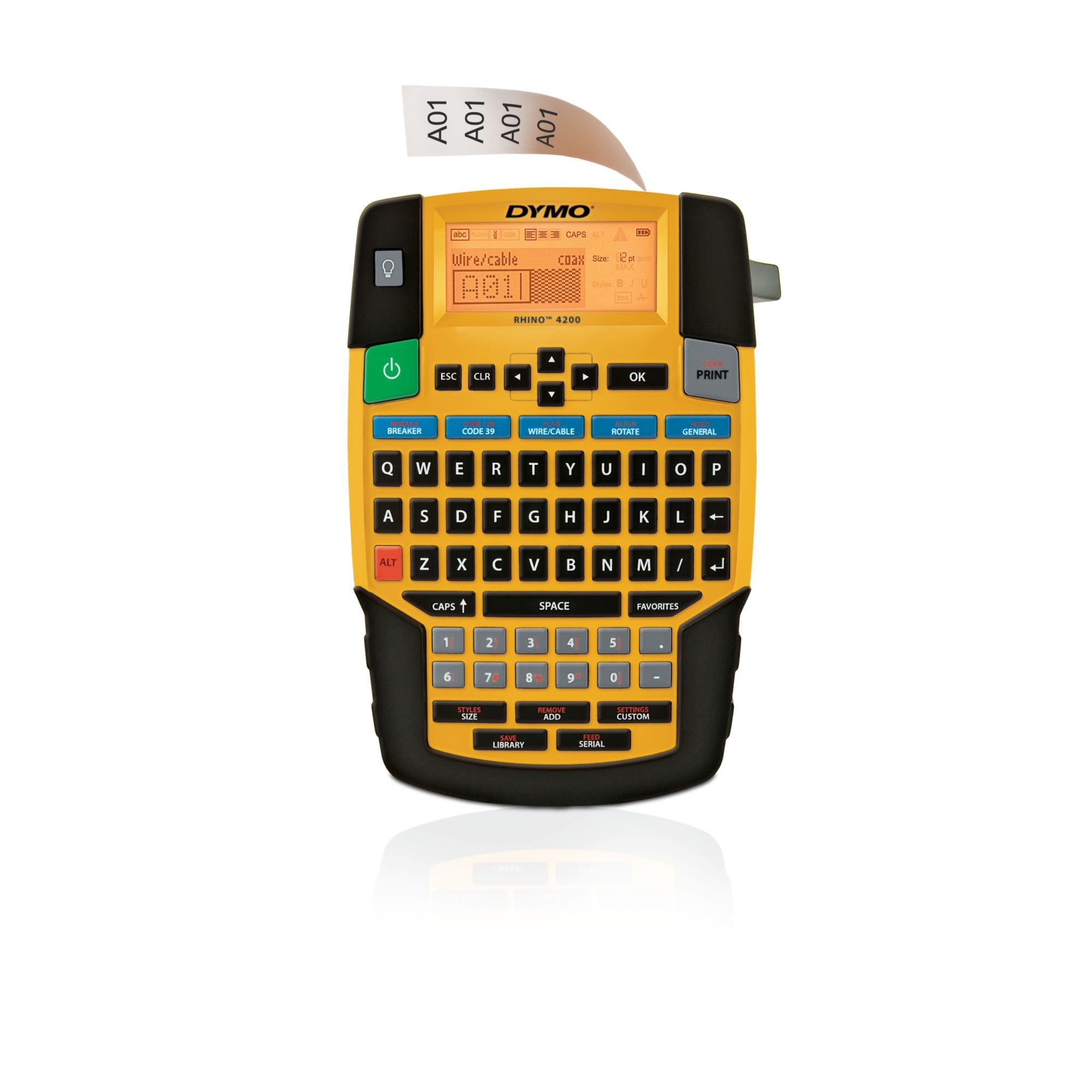 DYMO RHINO 4200 Industrial Label Maker | QWERTY Keyboard & Time-