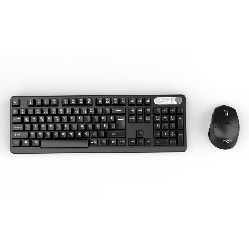 Inca IWS-549U tastiera Mouse incluso Ufficio Wireless a RF + USB Nero