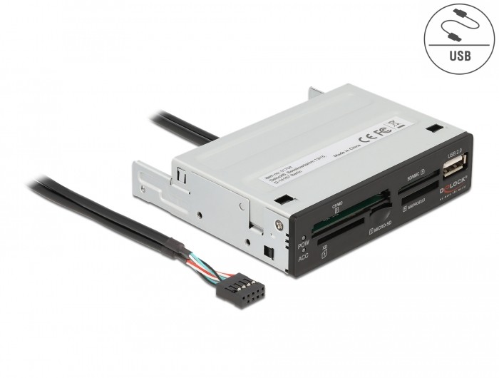 DELOCK 3.5 USB 2.0 Card Reader 5 Slot + 1 x USB 2.0 Typ-A