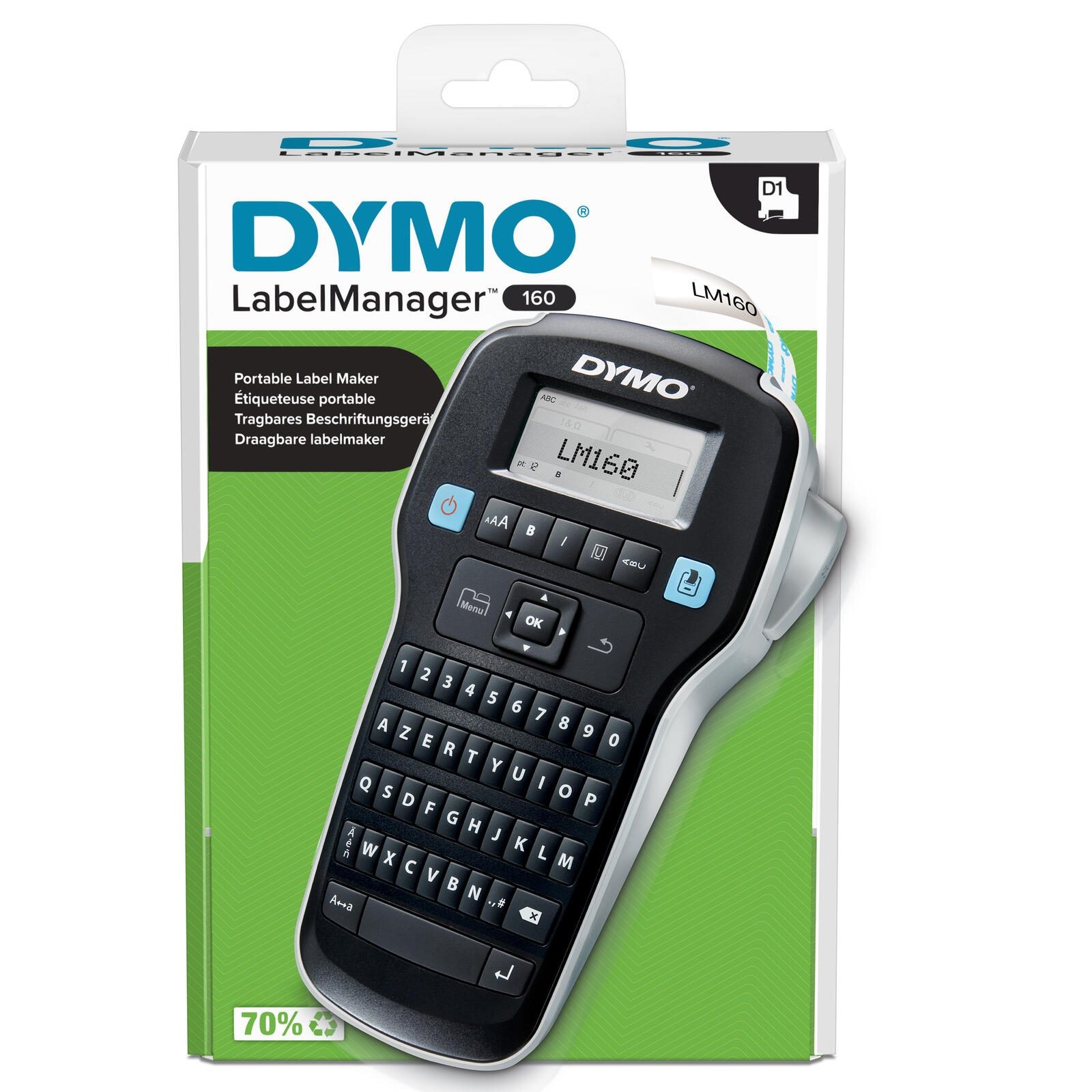 DYMO LabelManager 160 label printer Thermal transfer 160 x 160 DPI 12