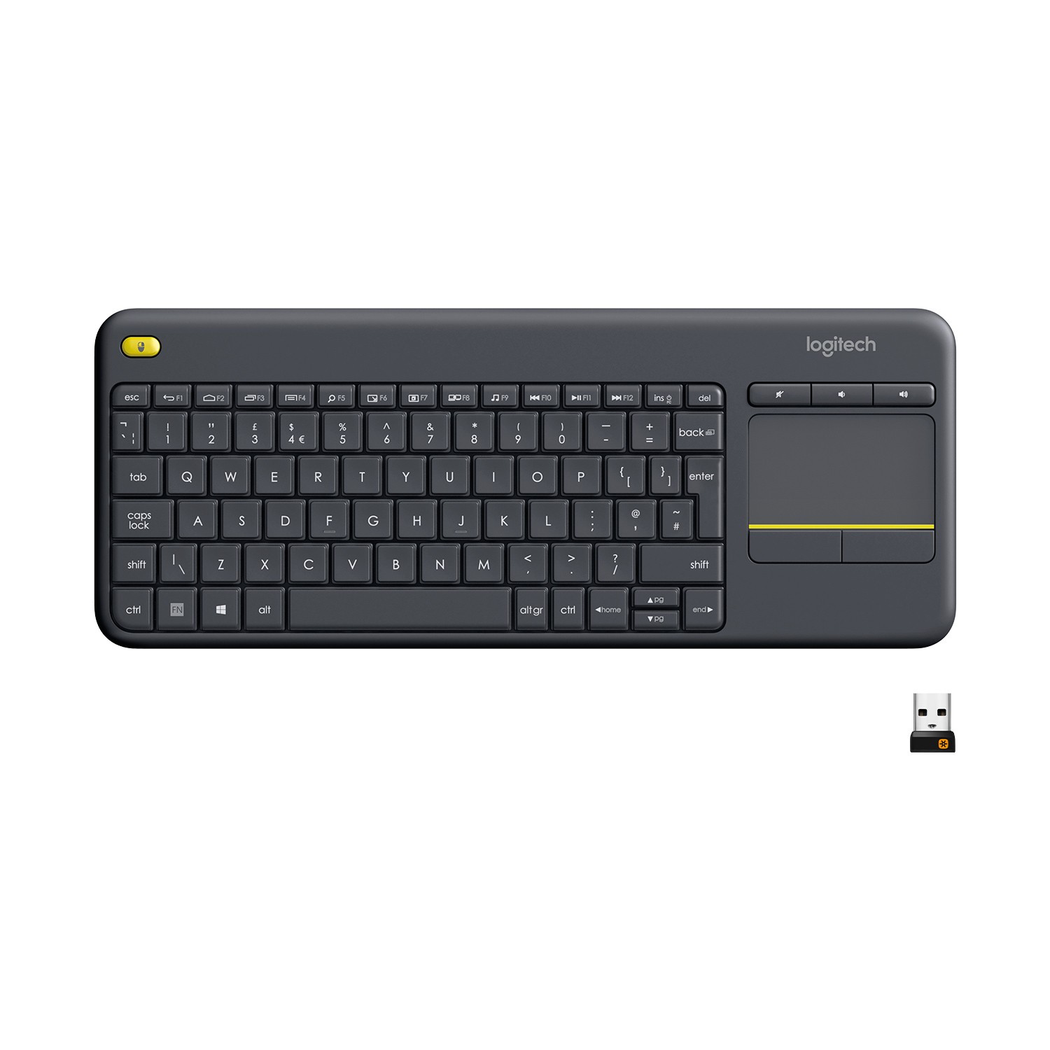 Logitech K400 Plus Wireless Black QWERTY US