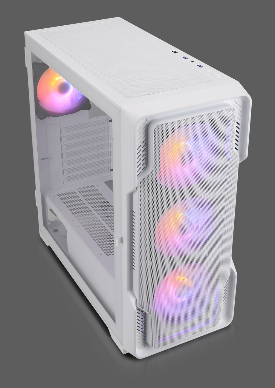 Nanoxia DS-9ARGB-W carcasa de ordenador Midi Tower Blanco - Nanoxia