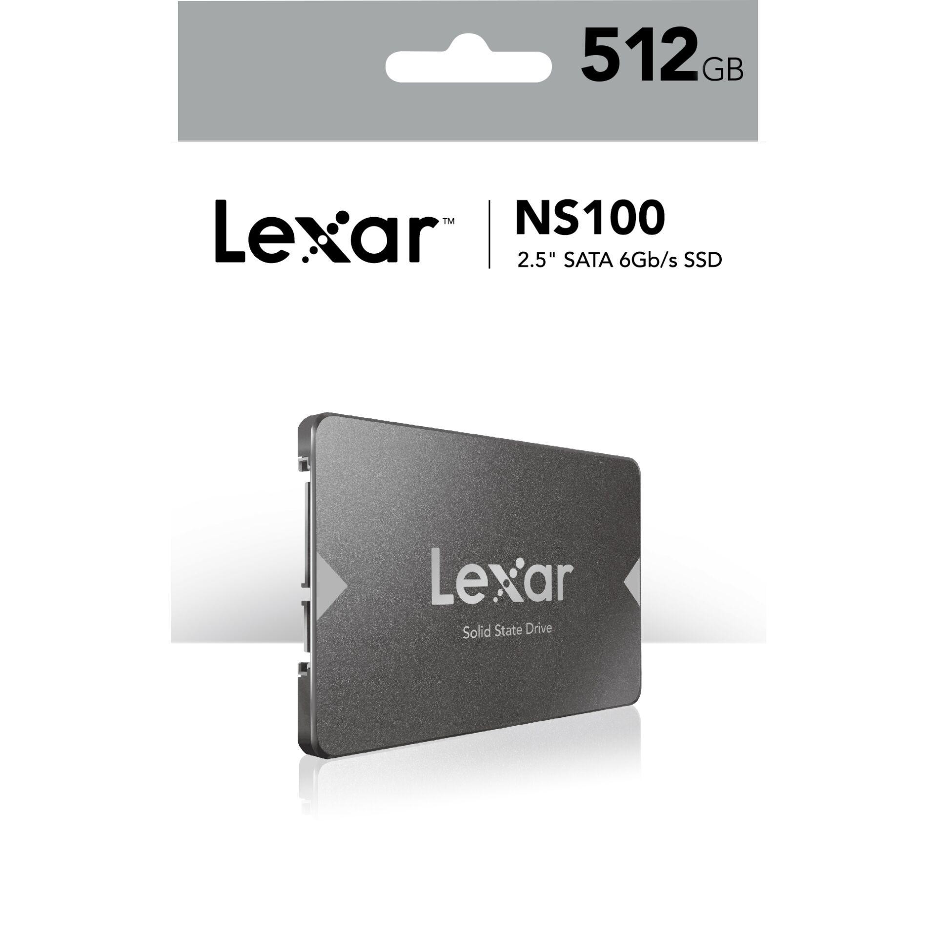Lexar NS100 512 GB 2.5" Serial ATA III - Lexar NS100, 512 GB, 2.5",