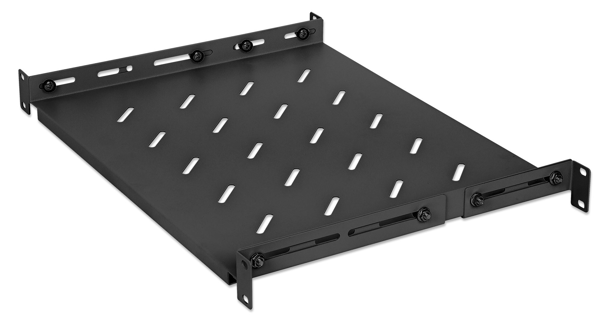 Intellinet 19" Fixed Shelf (adjustable), 1U, 350mm shelf depth, 350