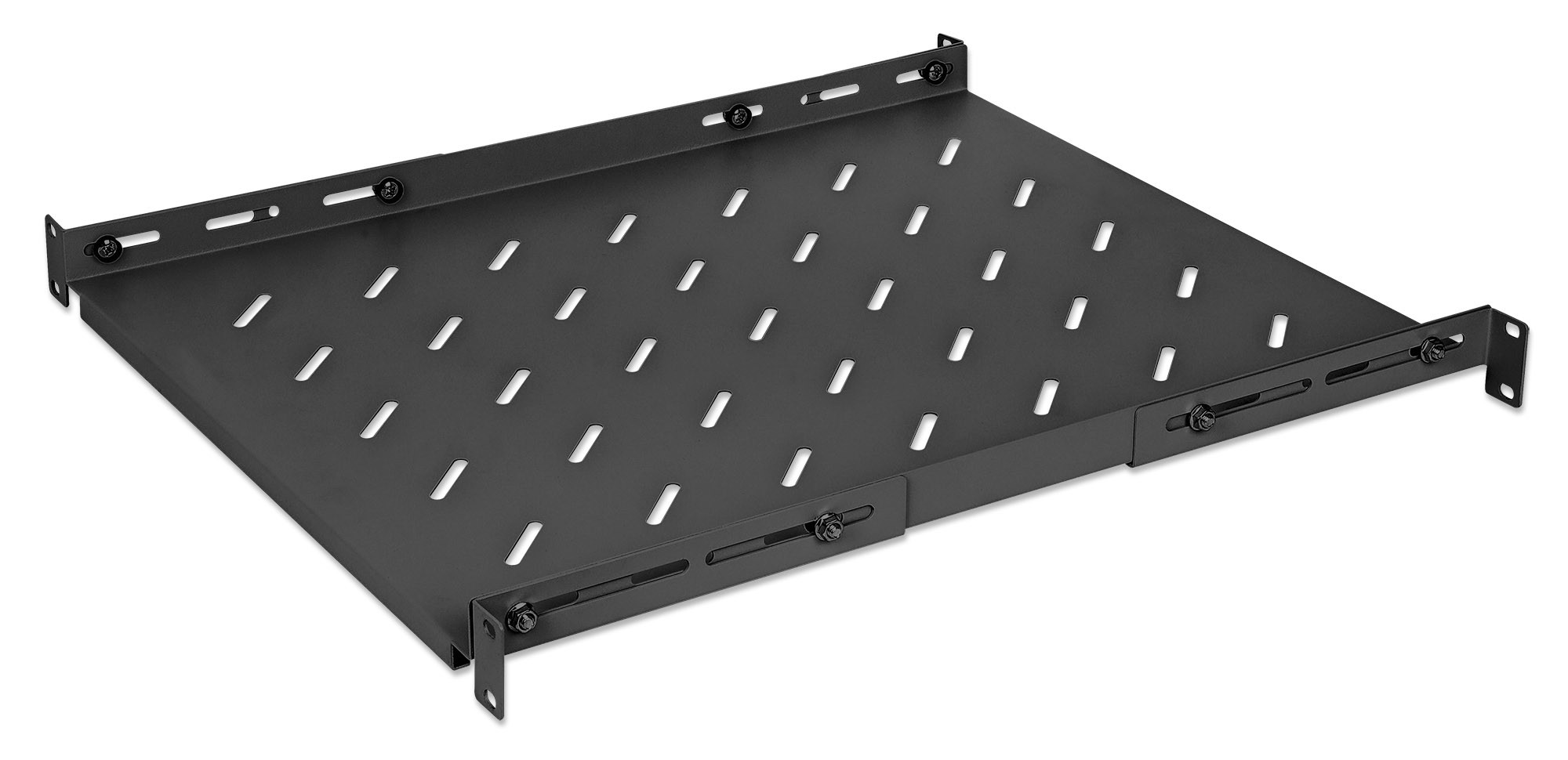 INTELLINET 19"Fachboden variable Schienen 550mm tief schwarz
