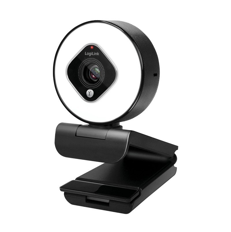 LogiLink UA0384 Full HD-Webcam Klemm-Halterung, Mikrofon