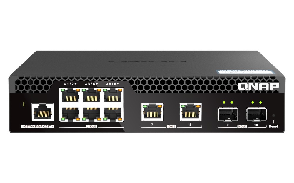 QNAP QSW-M2106R-2S2T commutateur réseau Géré L2 10G Ethernet (100/