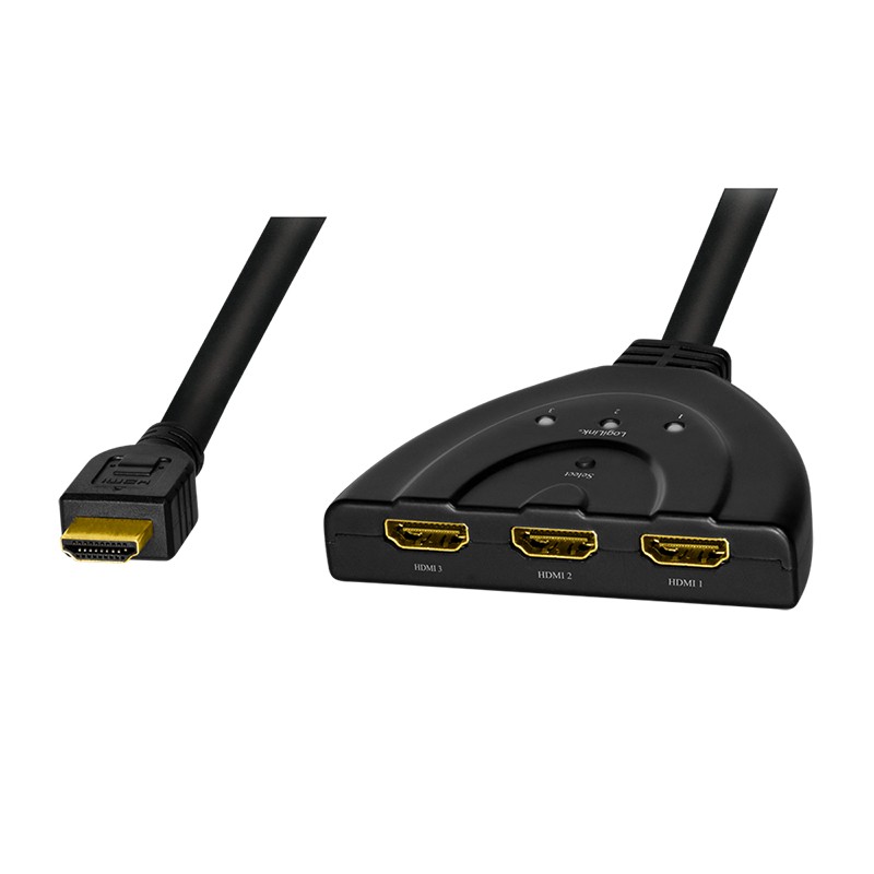 LogiLink HD0040 video switch HDMI - LogiLink HD0040, HDMI, ABS, Black,