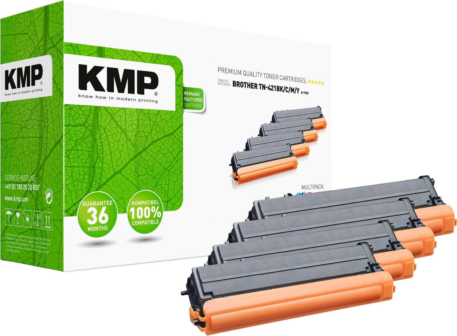 KMP MULTIPACK B-T98V toner cartridge 4 pc(s) Compatible Black, Cyan,