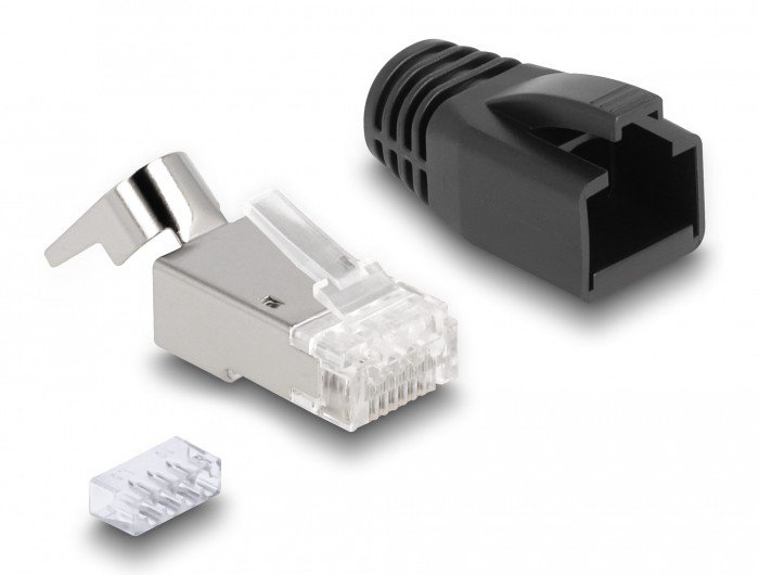 Sotel | DeLOCK Fiches modulaires RJ45 avec cliquer de dégagement Cat.6A ...