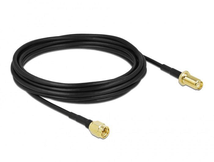 DeLOCK Antenna Cable SMA plug to SMA jack LMR/CFD100 5 m low loss -