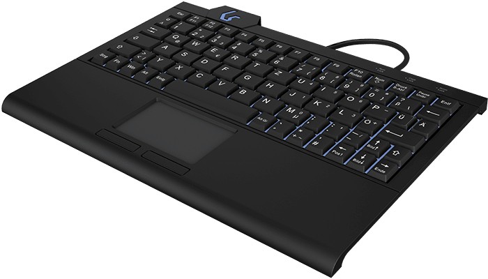 KeySonic KSK-3210ELU (DE) clavier Maison USB QWERTZ Allemand Noir -