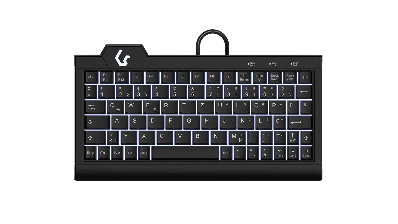 KeySonic KSK-3010ELC (DE) Super-Mini Backlight schwarz