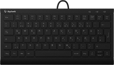 KeySonic KSK-5011ELC (DE) keyboard Home USB QWERTZ German Black -