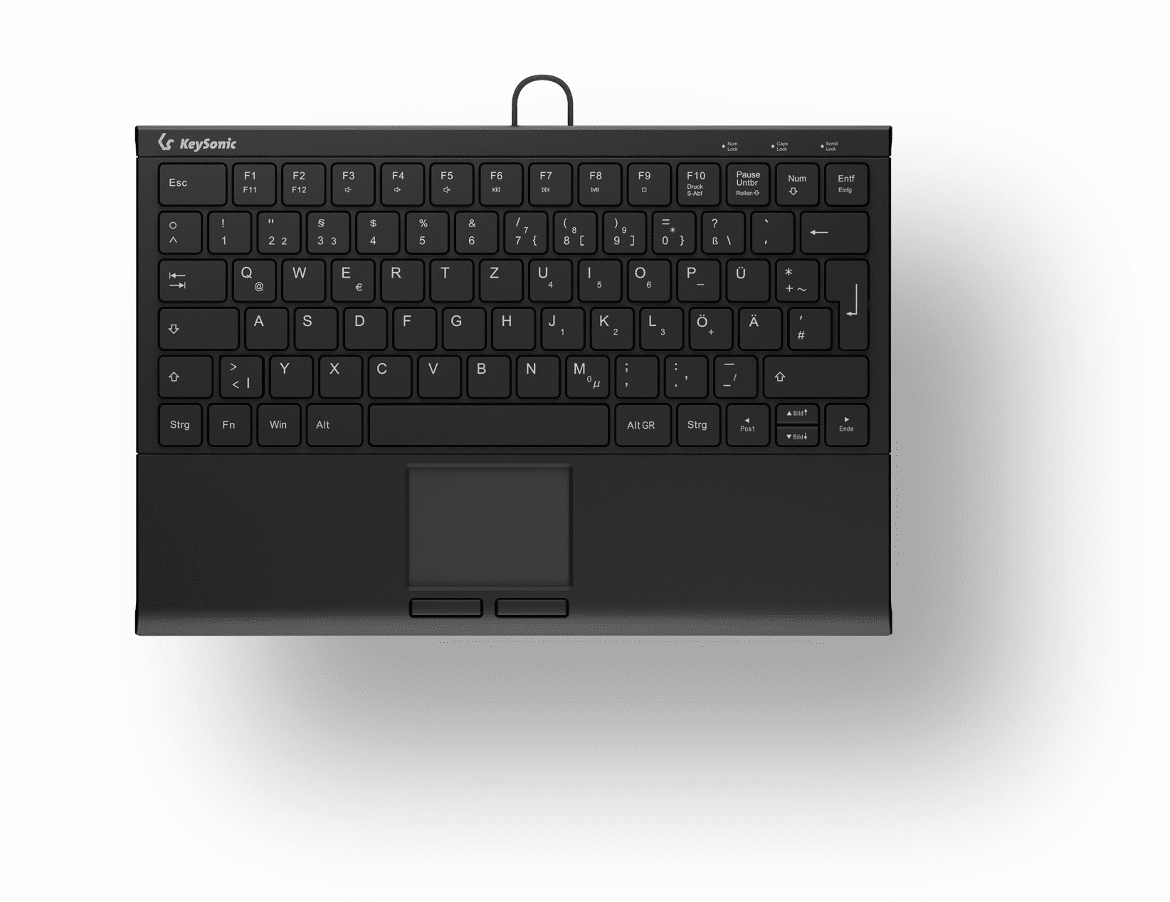KeySonic KSK-5211ELU (DE) keyboard Home USB QWERTZ German Black -