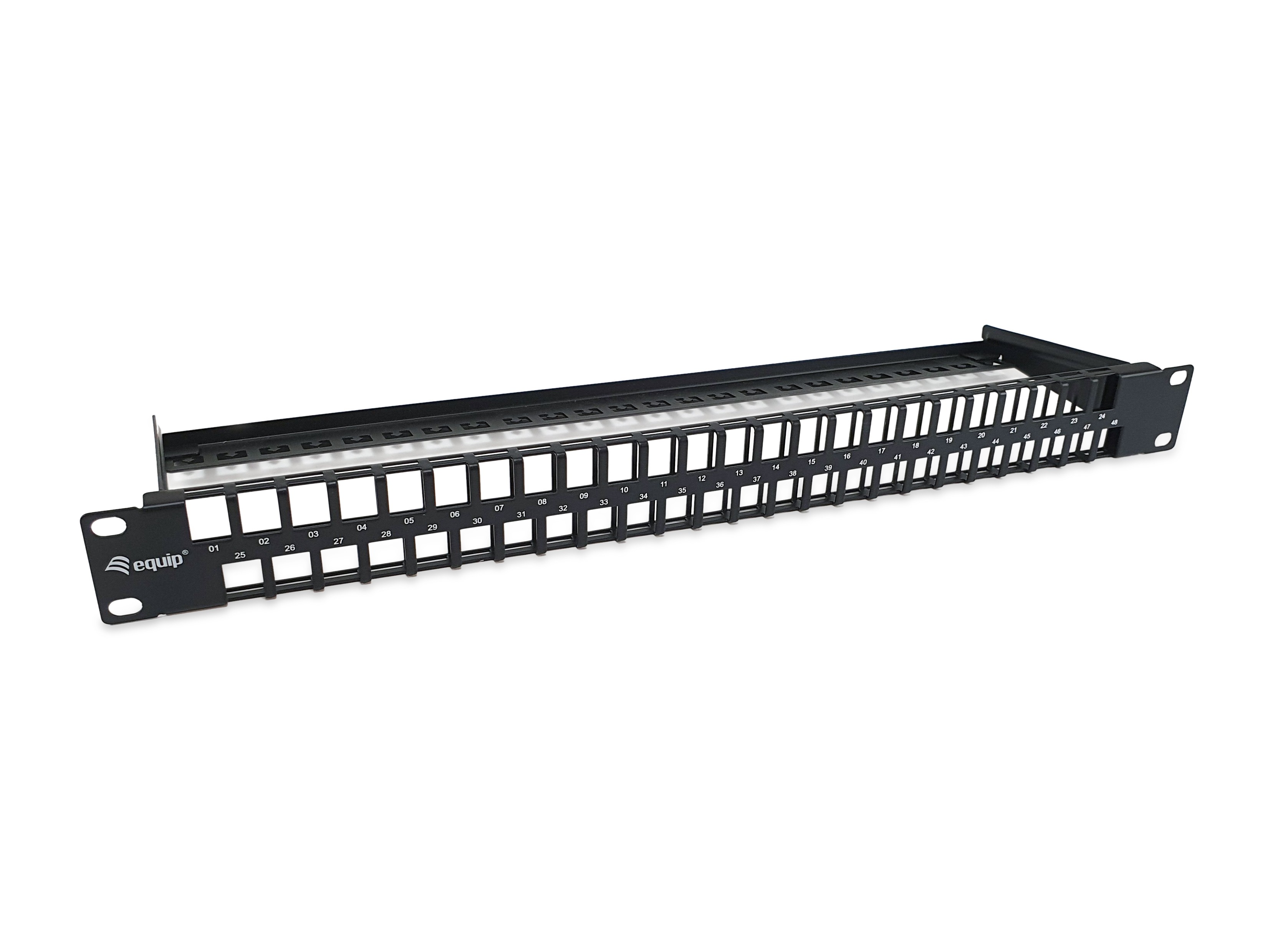 Equip Patchpanel 48x Cat6 19" UTP 1HE Keystone Montage sw
