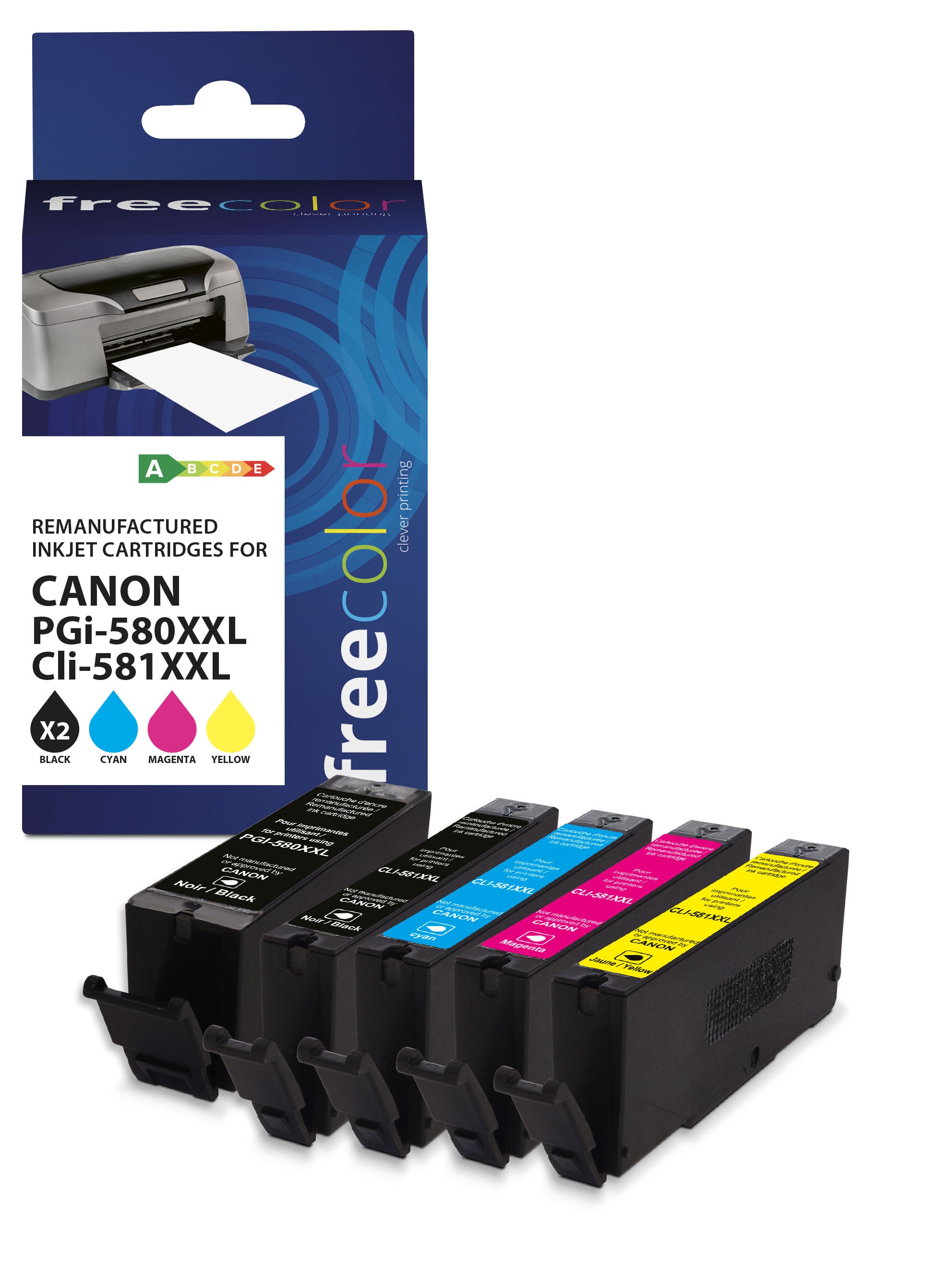Freecolor K10503F7 cartuccia d'inchiostro 5 pz Compatibile High (L)