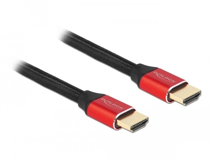 DeLOCK Ultra High Speed HDMI Cable 48 Gbps 8K 60 Hz red 3 m certified