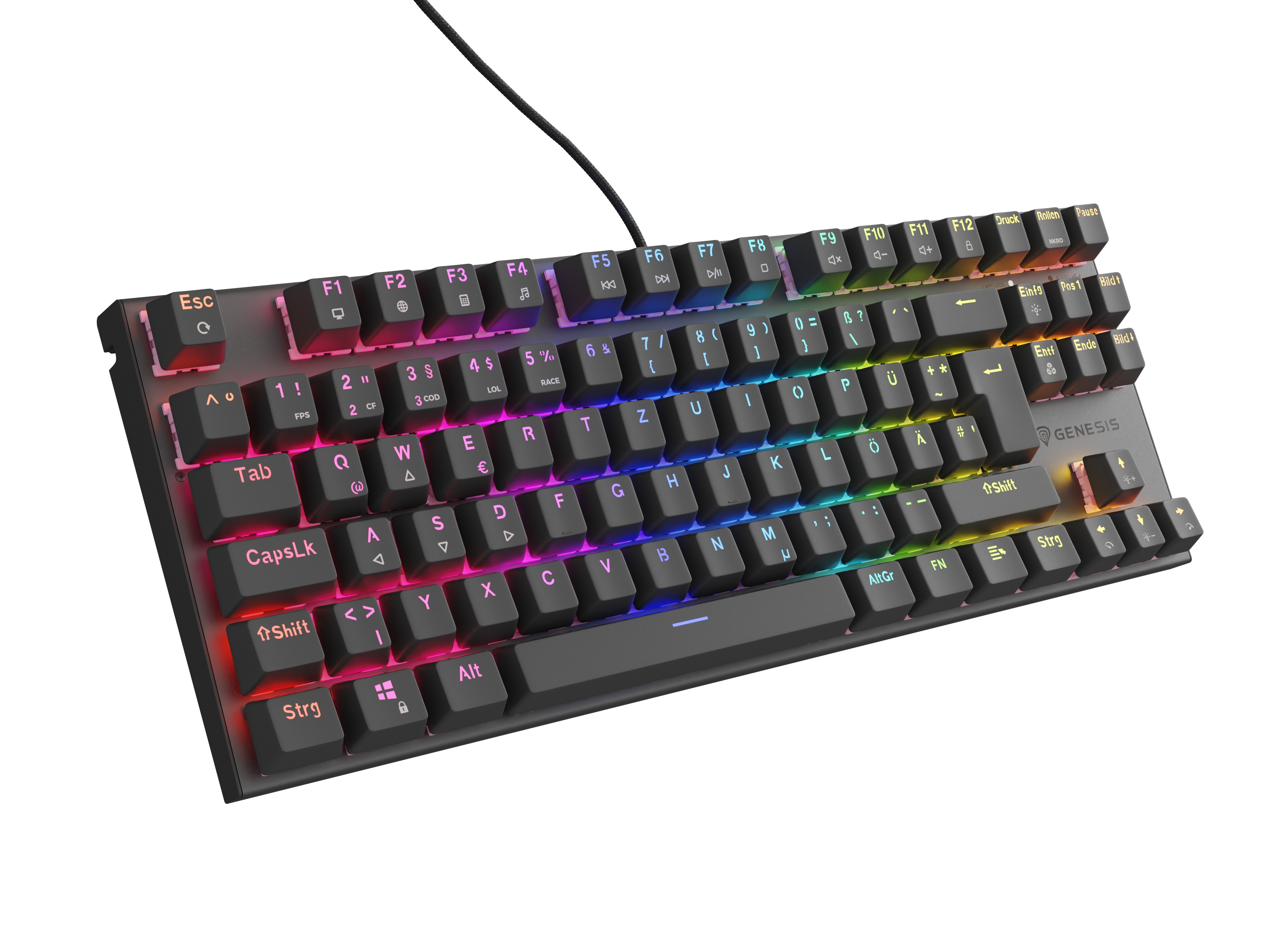 GENESIS Thor 303 TKL kabelgebundene Gaming Tastatur - QWERTZ DE -