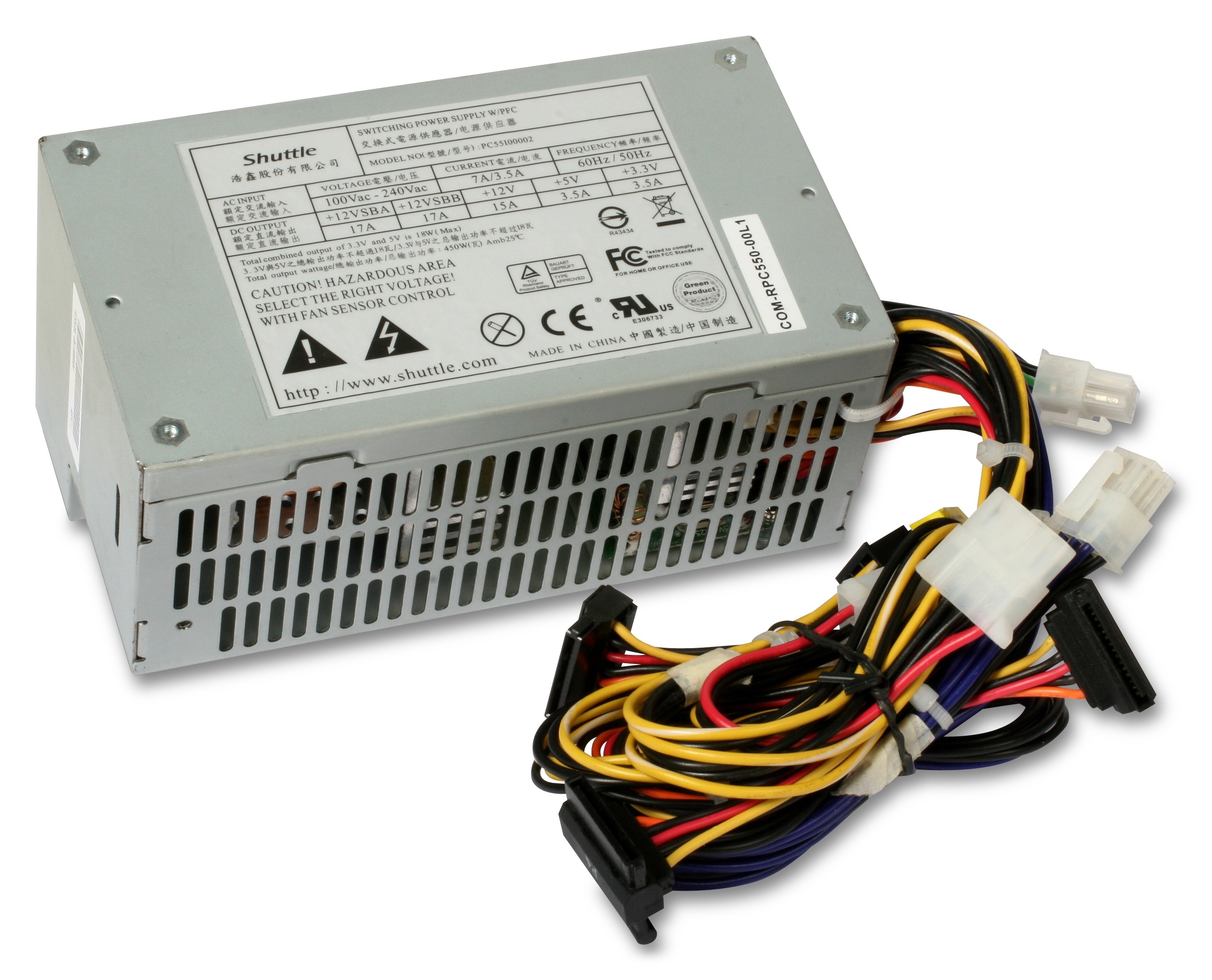 Shuttle PC55 power supply unit 450 W Grey - Shuttle PC55, 450 W, 90 -