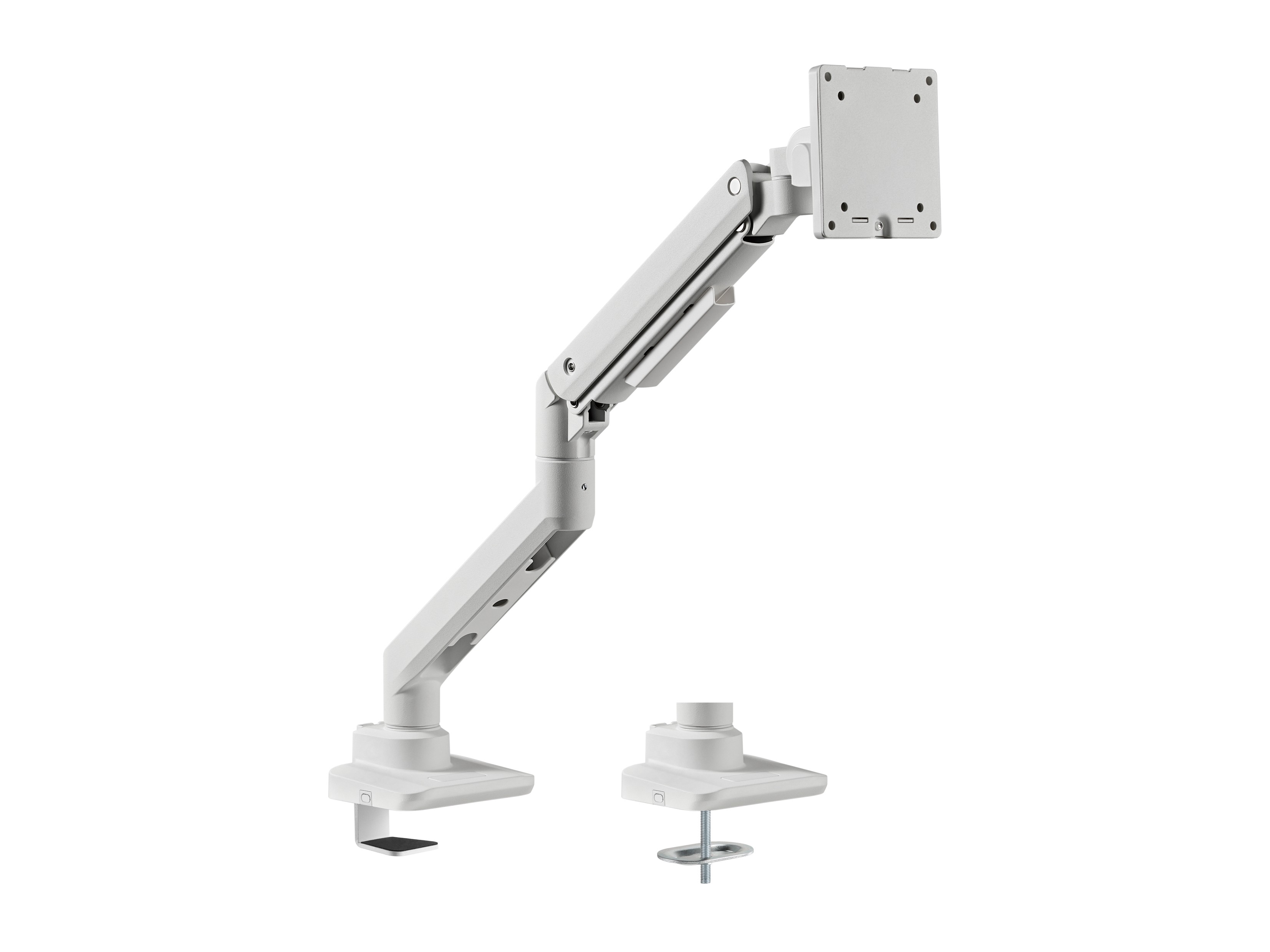 Equip 17"-49" Heavy-Duty Monitor Desk Mount Bracket, White - Equip 17"