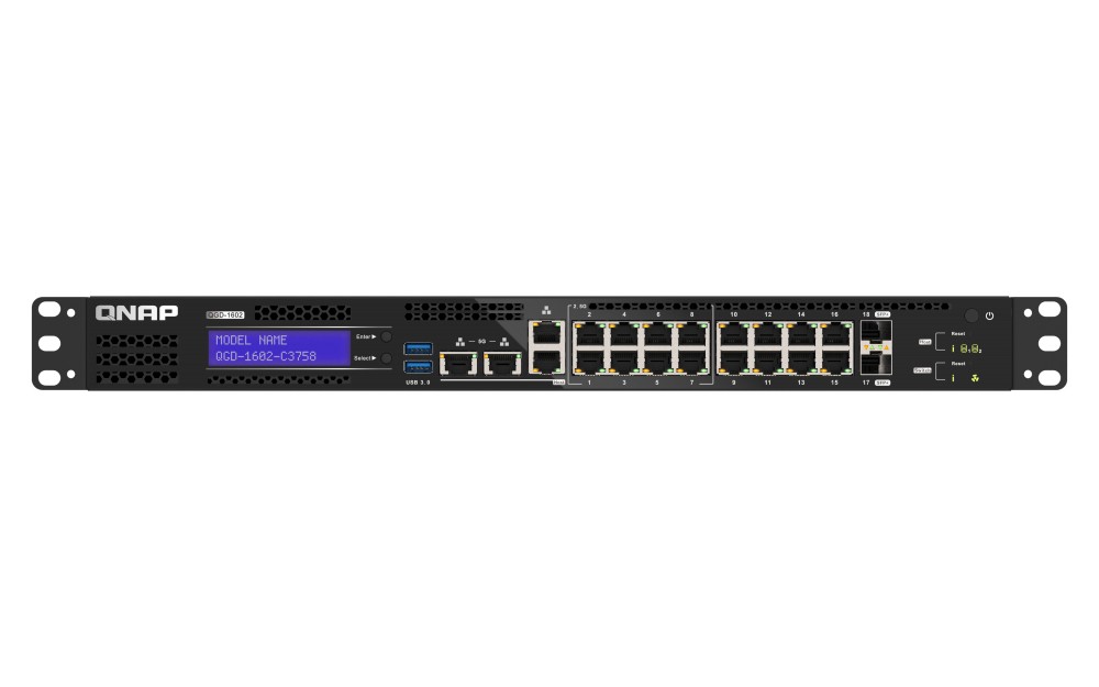 QNAP QGD-1602-C3758-16G network switch Managed L2 2.5G Ethernet (100/